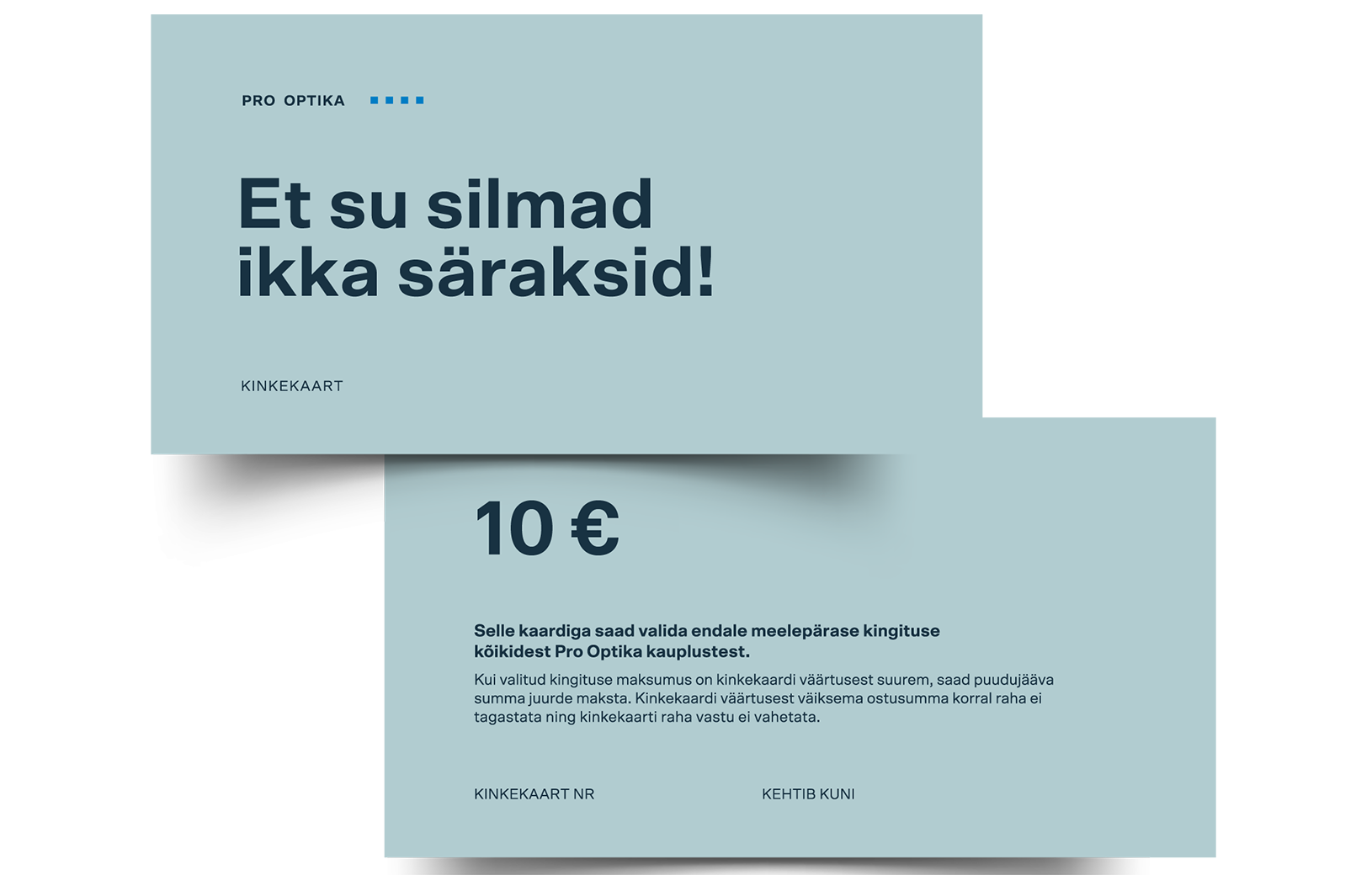 Pro Optika Kinkekaart 10€