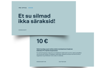 Pro Optika Kinkekaart 10€