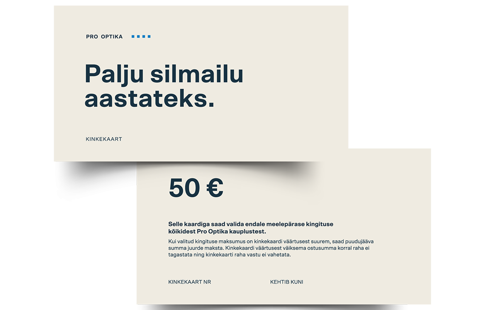 Pro Optika Kinkekaart 50€