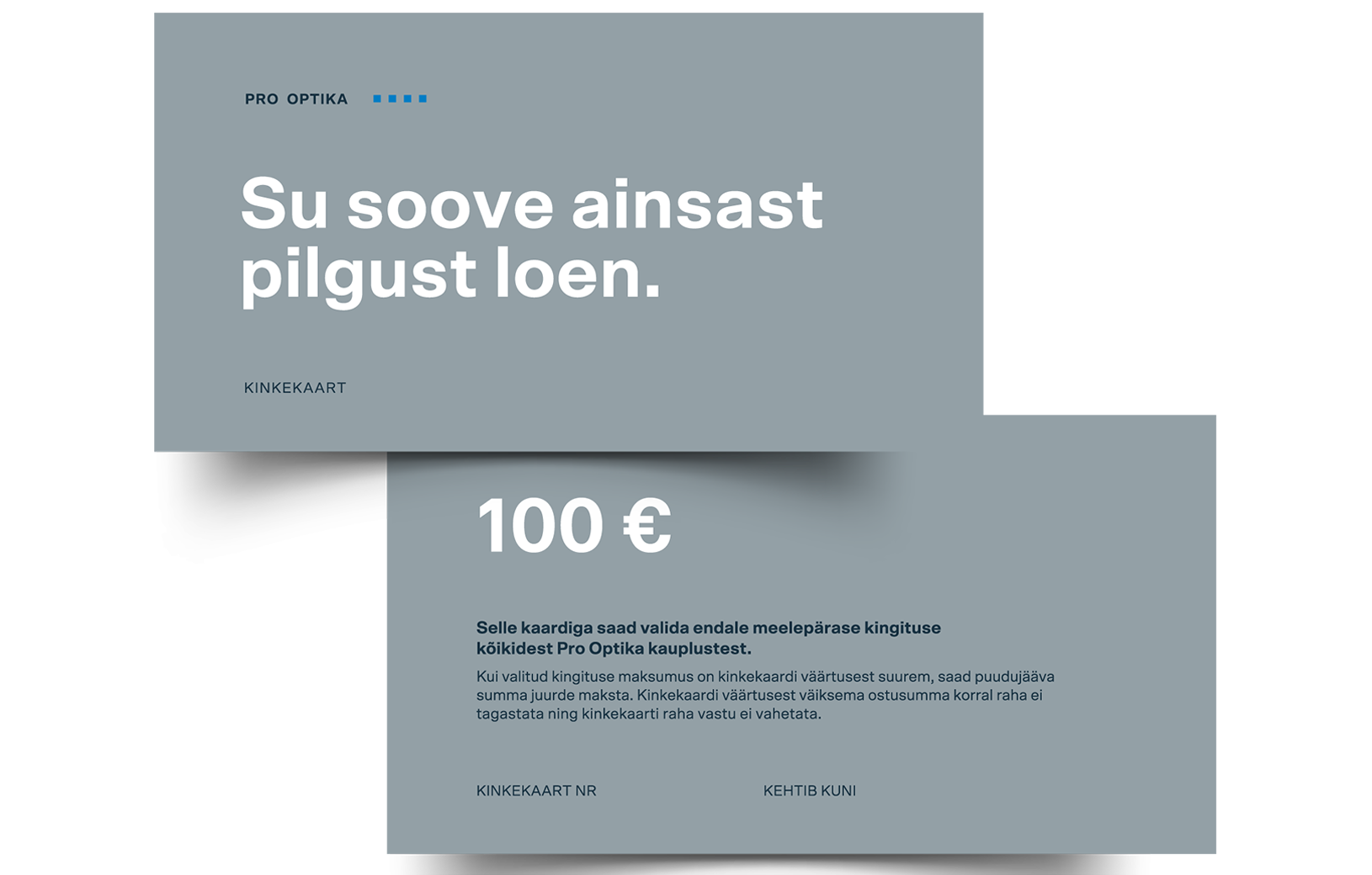 Pro Optika Kinkekaart 100€